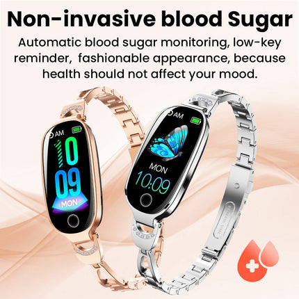 Elegant Smartwatch | Smart Watch with Blood Sugar & Pressure Monitoring | Luxury Diamond Design for Health Tracking 2