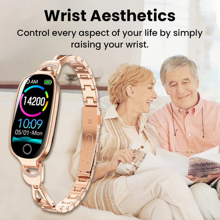 Elegant Smartwatch | Smart Watch with Blood Sugar & Pressure Monitoring | Luxury Diamond Design for Health Tracking 3