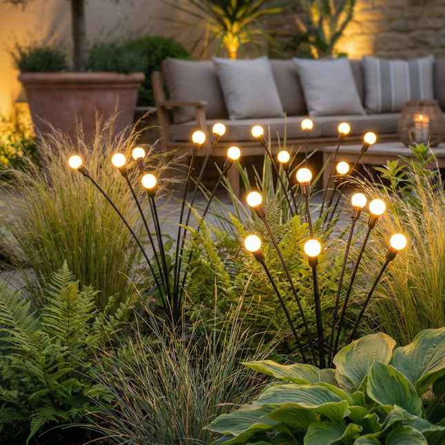 Elegant Solar Firefly Garden Lights | Waterproof Outdoor Lighting with 120 Lumens for Stunning Ambiance 0