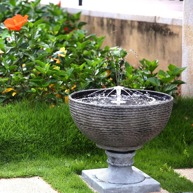 Elegant Solar Fountain | Solar-Powered Water Fountain with Adjustable Spray | Eco-Friendly Design for Outdoor Serenity 0