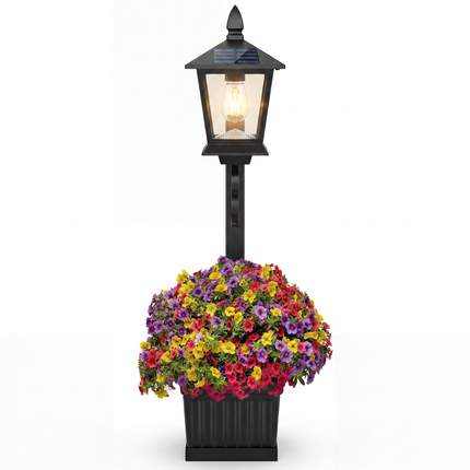 Elegant Solar Garden Lights | Automatic Dusk Feature & Planter | Eco-Friendly Outdoor Illumination for Your Yard 3