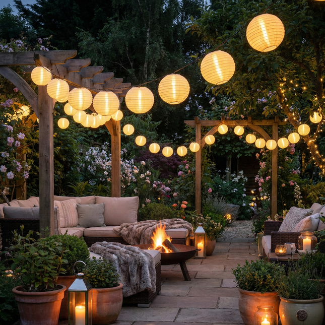 Elegant Solar Lantern String Lights with Waterproof Design | Versatile Outdoor Decor 0