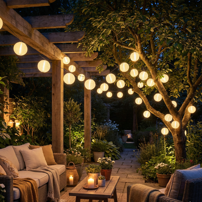 Elegant Solar Lantern String Lights with Waterproof Design | Versatile Outdoor Decor 1