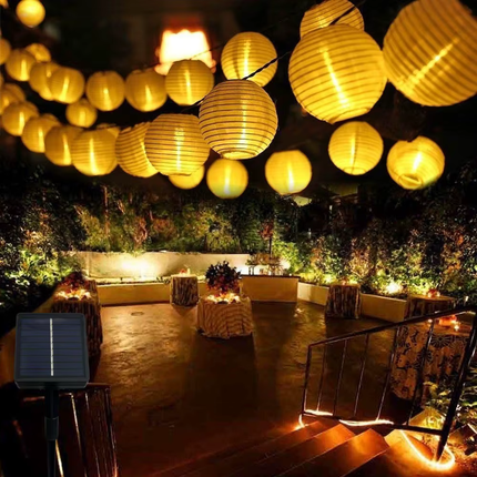 Elegant Solar Lantern String Lights with Waterproof Design | Versatile Outdoor Decor 8