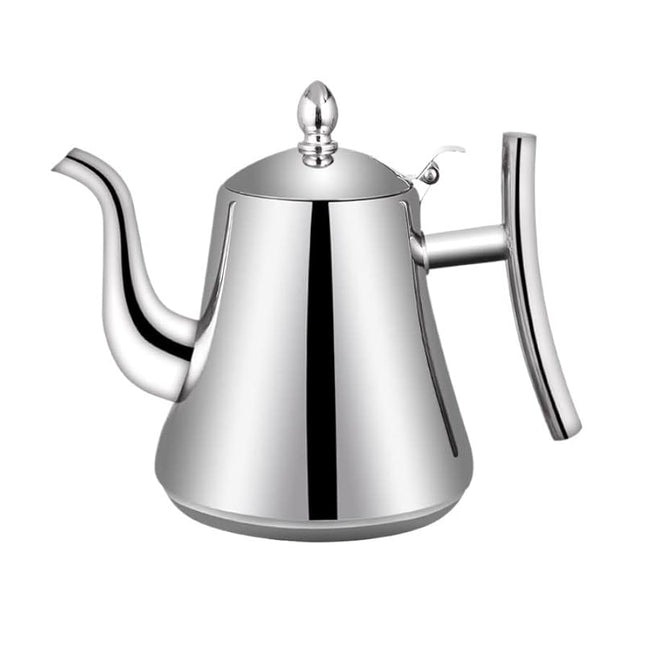 Elegant Stainless Steel Teapot with Integrated Infuser for Perfect Brewing 0