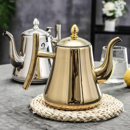 Elegant Stainless Steel Teapot with Integrated Infuser for Perfect Brewing 3