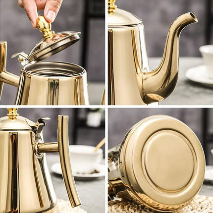 Elegant Stainless Steel Teapot with Integrated Infuser for Perfect Brewing 7