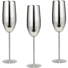 Elegant Stainless Steel Wine Glasses Set of 6 with Enhanced Chilling | Durable Design for Timeless Enjoyment 0