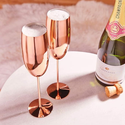 Elegant Stainless Steel Wine Glasses Set of 6 with Enhanced Chilling | Durable Design for Timeless Enjoyment 2