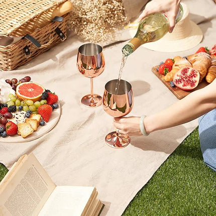 Elegant Stainless Steel Wine Glasses Set of 6 with Enhanced Chilling | Durable Design for Timeless Enjoyment 5