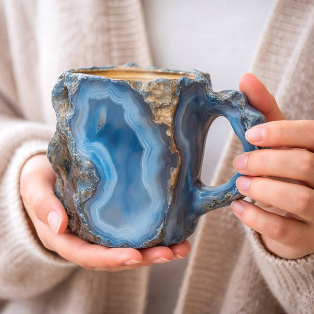 Elegant Stone Style Coffee Mug | Decorative Ceramic Drinkware for Daily Use 0