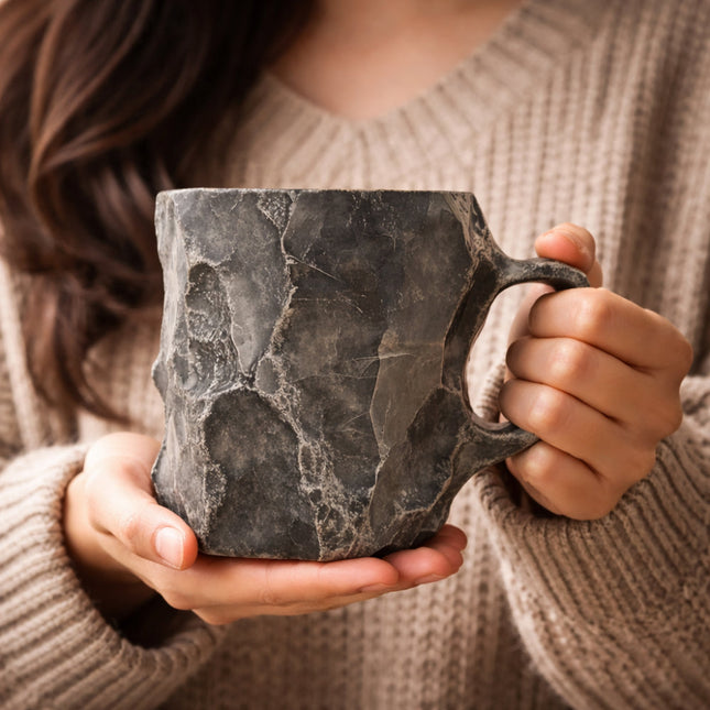 Elegant Stone Style Coffee Mug | Decorative Ceramic Drinkware for Daily Use 1