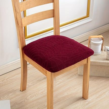 Elegant Stretch Fit Dining Chair Covers with Jacquard Fabric | Durable Protection for Modern Dining Rooms 1