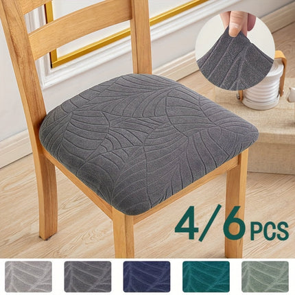 Elegant Stretch Fit Dining Chair Covers with Jacquard Fabric | Durable Protection for Modern Dining Rooms 2