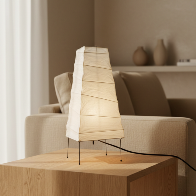Elegant Table Lamp | Modern Tiered Design with Bamboo Silk Accents | Perfect Lighting for Bedroom and Living Room 0
