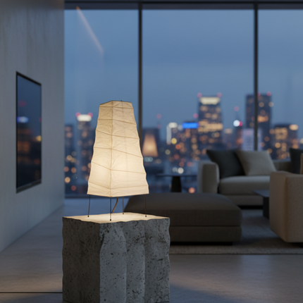 Elegant Table Lamp | Modern Tiered Design with Bamboo Silk Accents | Perfect Lighting for Bedroom and Living Room 3