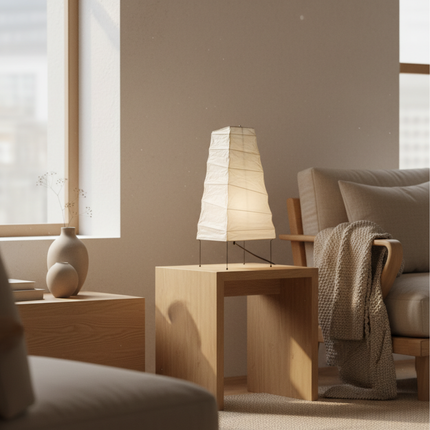 Elegant Table Lamp | Modern Tiered Design with Bamboo Silk Accents | Perfect Lighting for Bedroom and Living Room 4