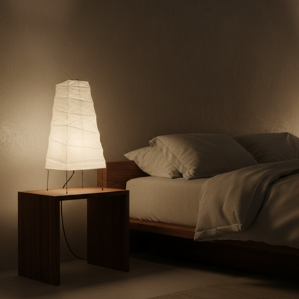 Elegant Table Lamp | Modern Tiered Design with Bamboo Silk Accents | Perfect Lighting for Bedroom and Living Room 5