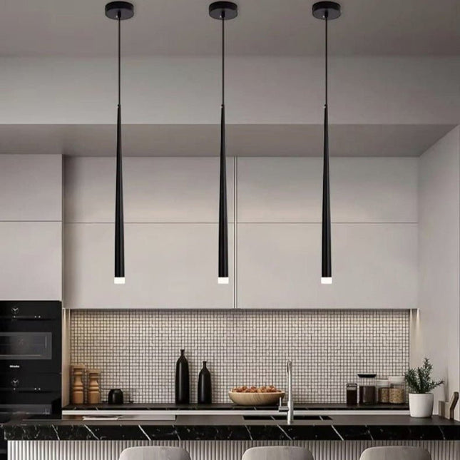 Elegant Teardrop Pendant Light | Glass Pendant Lighting with Adjustable Height | Modern Fixture for Stylish Home Decor 1