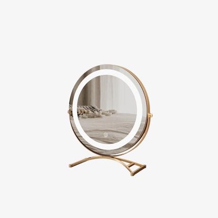 Elegant Touch | Lighted Makeup Mirror with 360° Rotation & Tri-Tone Lighting | Cordless Design for Versatile Grooming 1