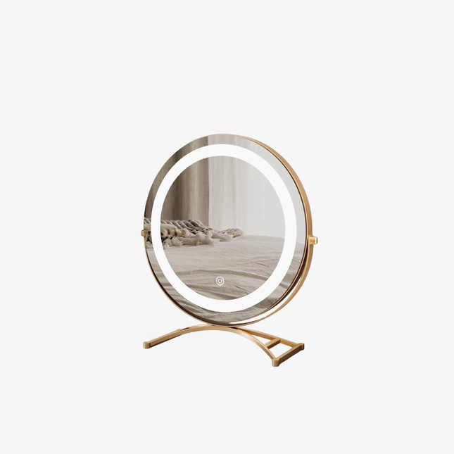 Elegant Touch | Lighted Makeup Mirror with 360° Rotation & Tri-Tone Lighting | Cordless Design for Versatile Grooming 1