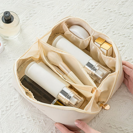 Elegant Travel Makeup Organizer with Zipper Closure for Easy Access 2