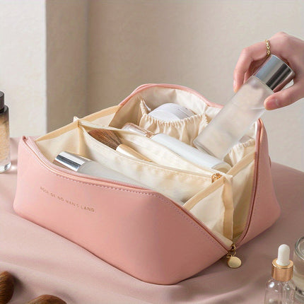 Elegant Travel Makeup Organizer with Zipper Closure for Easy Access 8