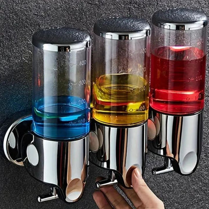 Elegant Wall-Mounted Soap Dispenser with Stainless Steel Design for Modern Spaces 4