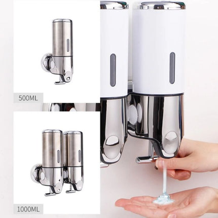Elegant Wall-Mounted Soap Dispenser with Stainless Steel Design for Modern Spaces 5