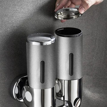 Elegant Wall-Mounted Soap Dispenser with Stainless Steel Design for Modern Spaces 7