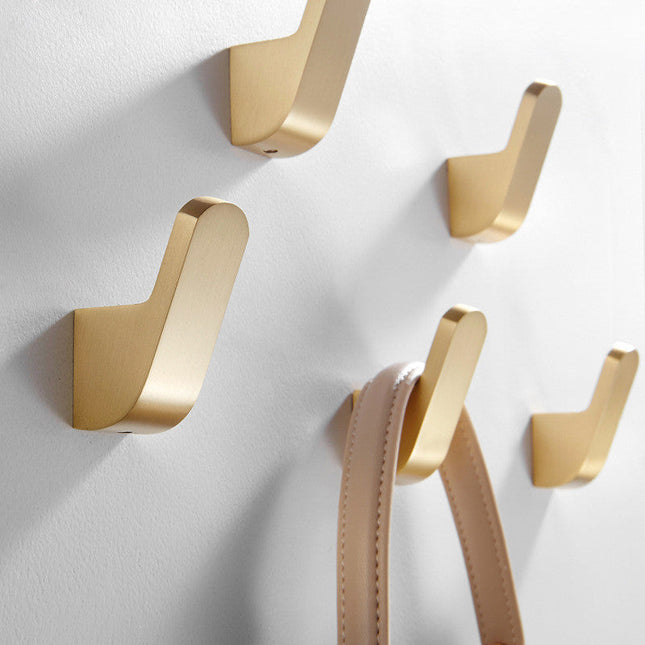 Elegant Wall Hooks | Modern Golden Brass Robe Hooks with Durable Design | Stylish Storage Solution for Organized Spaces 1