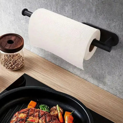 Elegant Wall Kitchen Paper Towel Holder with Drill-Free Installation | Space-Saving Design for Organized Surfaces 2