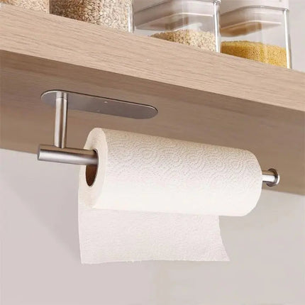 Elegant Wall Kitchen Paper Towel Holder with Drill-Free Installation | Space-Saving Design for Organized Surfaces 5