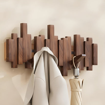 Elegant Wall Mounted Coat Rack with Foldable Hooks | Space-Saving Design for Organized Entryways 12