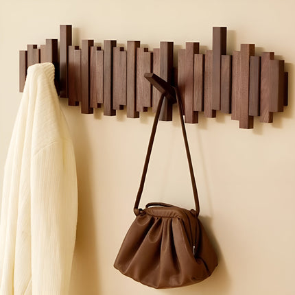 Elegant Wall Mounted Coat Rack with Foldable Hooks | Space-Saving Design for Organized Entryways 5