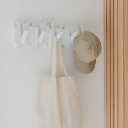 Elegant Wall Mounted Coat Rack with Foldable Hooks | Space-Saving Design for Organized Entryways 7