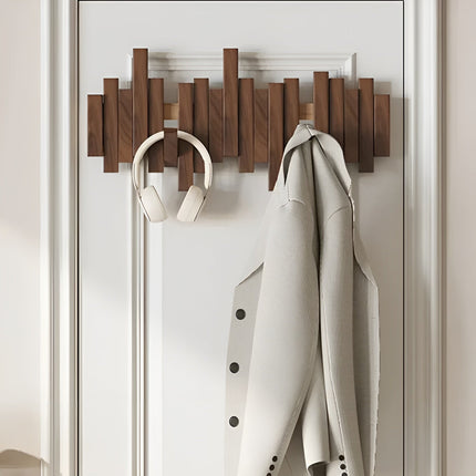 Elegant Wall Mounted Coat Rack with Foldable Hooks | Space-Saving Design for Organized Entryways 8