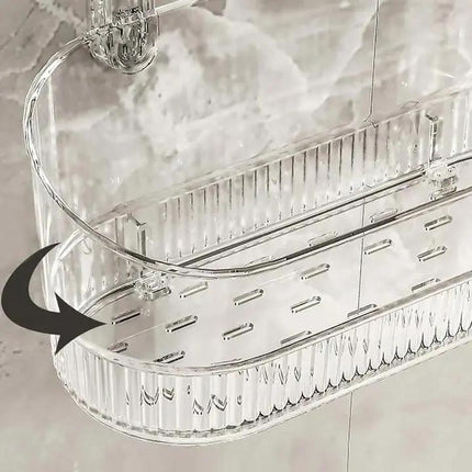 Elegant Wall Shelf | Suction Cup Storage Solution with Sturdy Support | Ideal for Kitchen and Bathroom Organization 3
