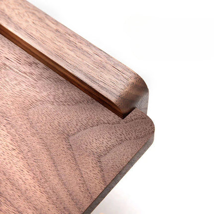Elegant Walnut Toilet Roll Holder with Brass Shelf | Modern Design for Stylish Storage 5