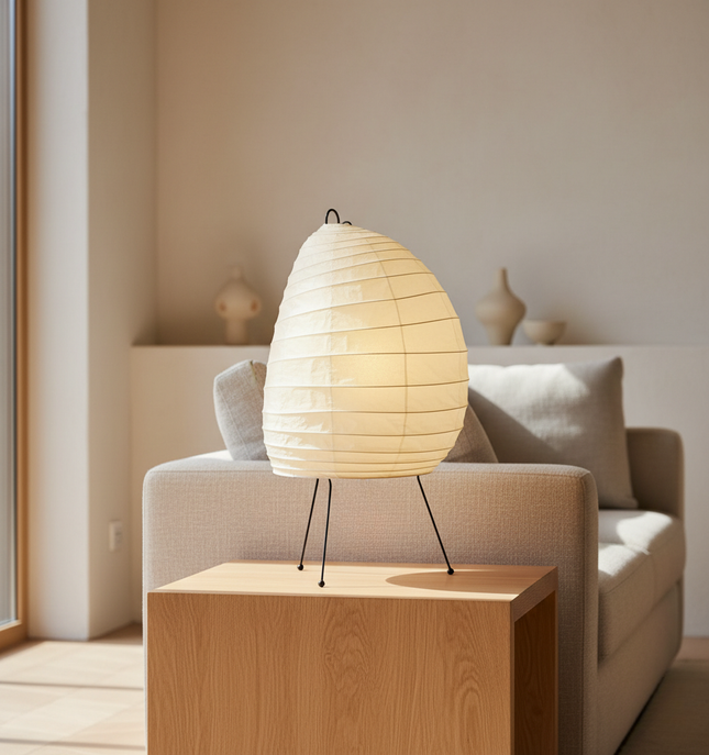 Elegant Washi Table Lamp with Soft Ambient Glow | Stylish Lighting for Modern Interiors 0