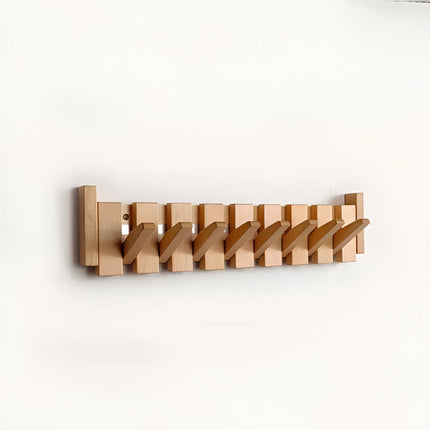 Elegant Wooden Coat Rack Stand with 6 Hooks | Space-Saving Design for Stylish Organization 2