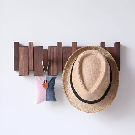 Elegant Wooden Coat Rack Stand with 6 Hooks | Space-Saving Design for Stylish Organization 4