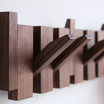 Elegant Wooden Coat Rack Stand with 6 Hooks | Space-Saving Design for Stylish Organization 7