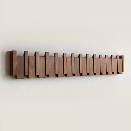 Elegant Wooden Coat Rack Stand with Foldable Hooks | Space-Saving Design for Stylish Interiors 0