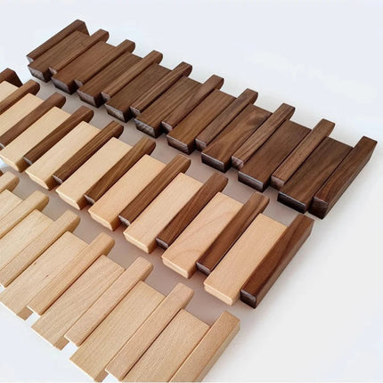 Elegant Wooden Coat Rack Stand with Foldable Hooks | Space-Saving Design for Stylish Interiors 5