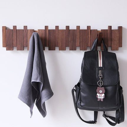 Elegant Wooden Coat Rack with Piano Design & Multiple Hooks for Stylish Organization 1