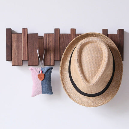 Elegant Wooden Coat Rack with Piano Design & Multiple Hooks for Stylish Organization 2