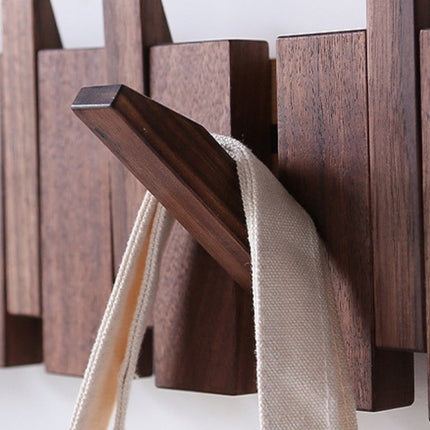 Elegant Wooden Coat Rack with Piano Design & Multiple Hooks for Stylish Organization 4