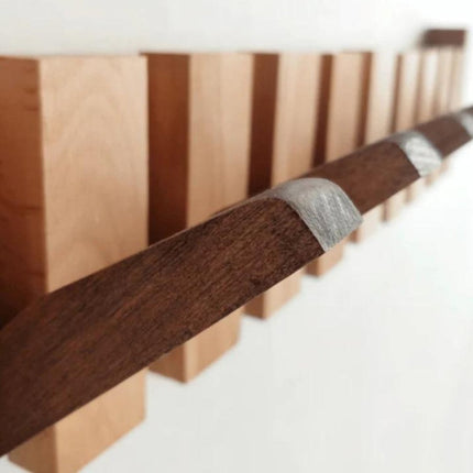 Elegant Wooden Coat Rack with Piano Design & Multiple Hooks for Stylish Organization 6
