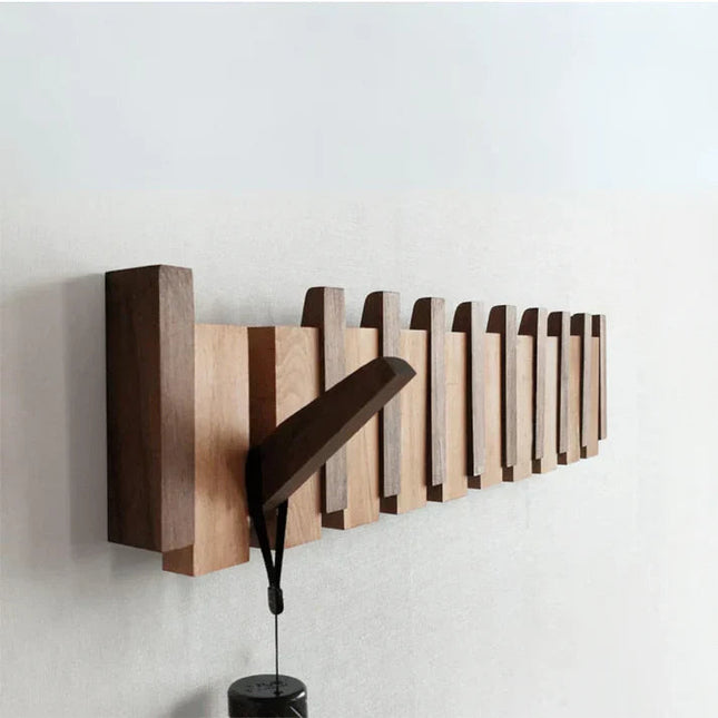 Elegant Wooden Coat Rack with Piano Design for Stylish Organization 1
